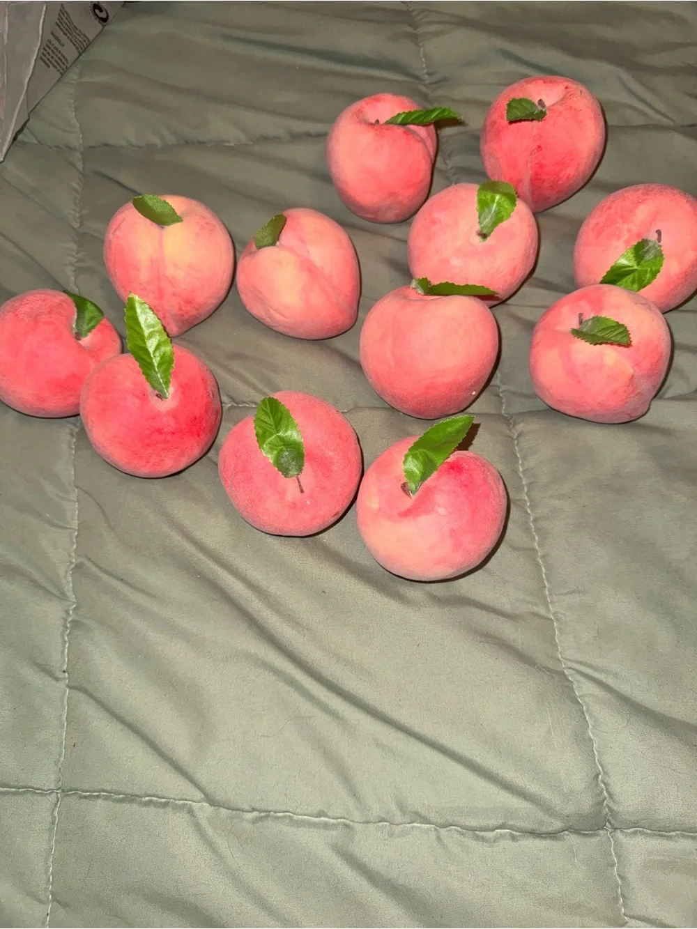 NEW Lot of 12 Faux Peaches Artificial Fruit Realistic Size Home Decor Staging
